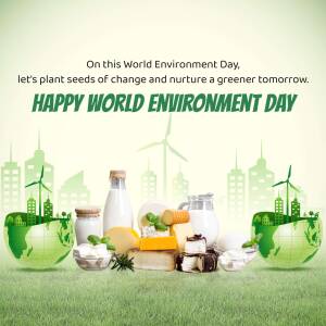 Happy World Environment Day - Sustainable Living Promotional Banner For Threads