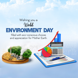 World Environment Day graphic with eco-friendly concepts