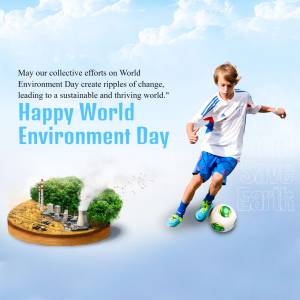 Happy Environment Day - A Sustainable Future Business Poster For Twitter