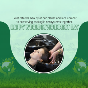 Image celebrating World Environment Day with a focus on eco-friendly beauty practices.