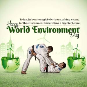 Happy World Environment Day - Jiu Jitsu For A Greener Future Design For WhatsApp
