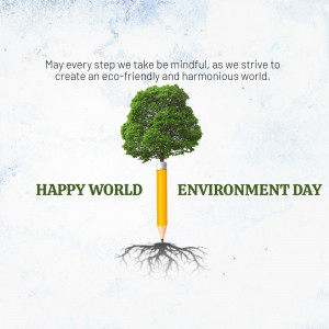 Illustration of a tree growing from a pencil, symbolizing eco-friendly practices.