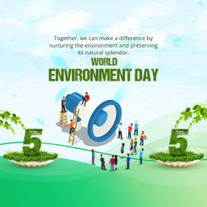 World Environment Day 50th Anniversary Illustration