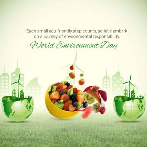 World Environment Day - Eco-Friendly Living Graphic For Twitter