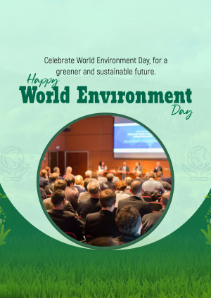 World Environment Day celebration with people in an auditorium