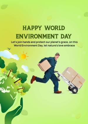 Happy World Environment Day - Sustainable Delivery Template For Twitter