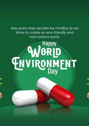 World Environment Day graphic with pills and text