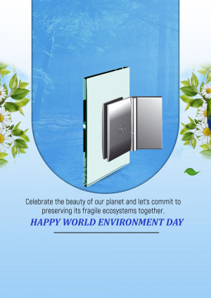 World Environment Day graphic with a window opening to a natural scene