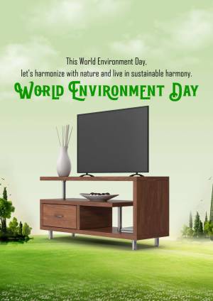 World Environment Day - Sustainable Living Promotional Banner For Pinterest