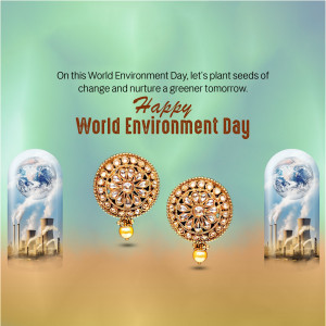 World Environment Day graphic with Earth in seed pods