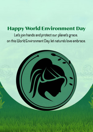 World Environment Day graphic with a nature-themed emblem