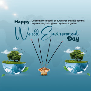World Environment Day celebration with Earth and incense