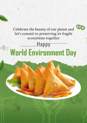 Happy World Environment Day - Food & Nature Business Poster For Google Business Profile