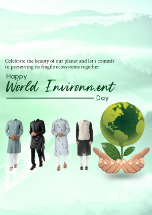 World Environment Day celebration with people and a globe in hands