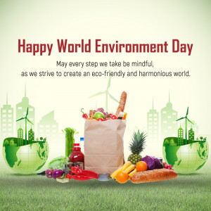 World Environment Day graphic with eco-friendly elements