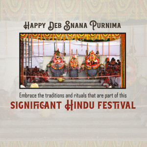 Image depicting the Deb Snana Purnima festival with deities being carried in procession.