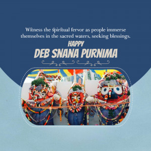 Image depicting the Deb Snana Purnima festival with deities adorned with flowers and garlands.