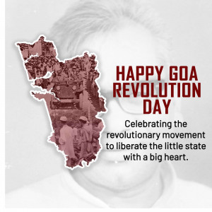 Goa Revolution Day graphic with map and historical images