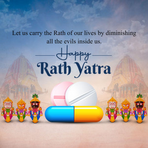 Rath Yatra greeting with a health theme