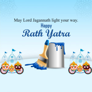 Rath Yatra festival greeting with Lord Jagannath imagery