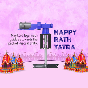Rath Yatra festival greeting with Lord Jagannath's chariot