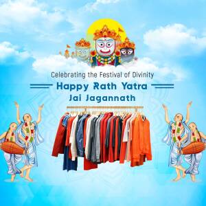 Happy Rath Yatra - Clothing Sale Promotional Banner For Facebook