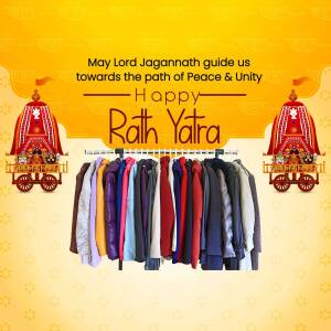 Happy Rath Yatra Greetings Promotional Banner For Facebook