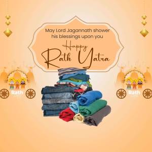 Happy Rath Yatra Greetings Creative Design For Facebook