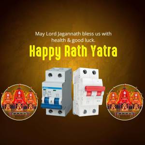 Happy Rath Yatra - Electrical Safety Promotional Banner For LinkedIn