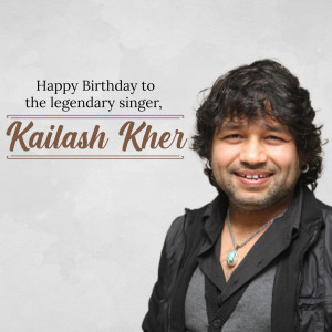 Portrait of Kailash Kher, a renowned Indian singer