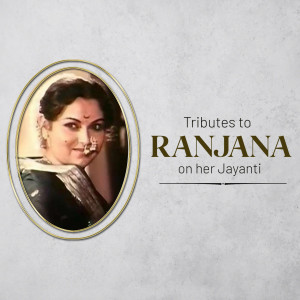 Portrait of Ranjana with text commemorating her Jayanti