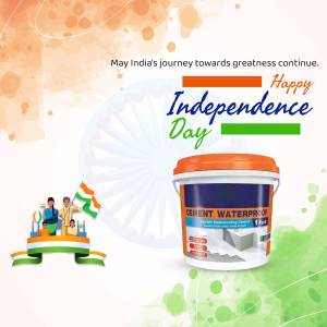 Happy Independence Day Cement Waterproof Graphic For X