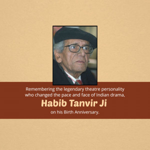 Portrait of Habib Tanvir, a renowned Indian theatre personality