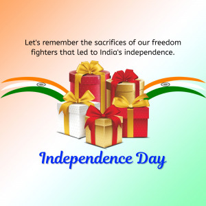 Independence Day themed gifts with Indian flag colors