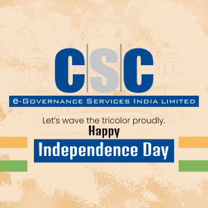 CSC e-Governance Services India Limited Independence Day Greeting
