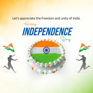 Independence Day cake with Indian flags