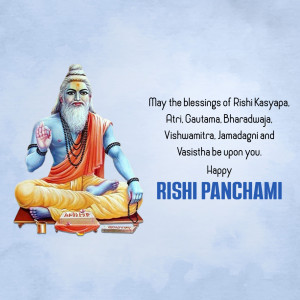 Image of Rishi Kashyapa with text 'Rishi Panchami'