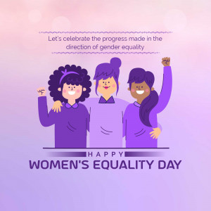 Illustration of diverse women celebrating Women's Equality Day