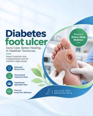 A medical professional providing expert care for a patient with a diabetes foot ulcer