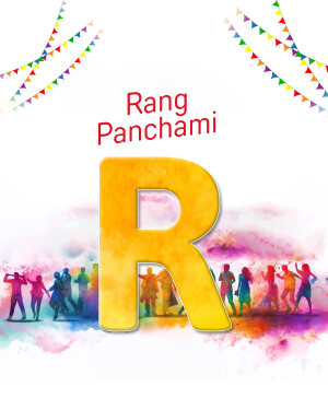 Rang Panchami festival with colorful people and decorations