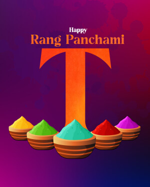 Basic Alphabet - Rang Panchami festive banner