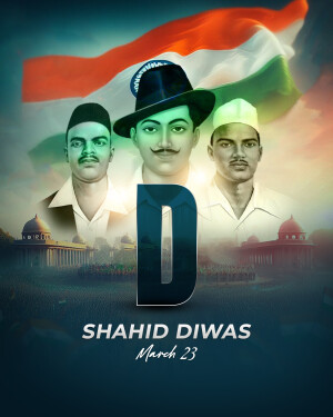 Special Alphabet - Shahid Diwas event advertisement
