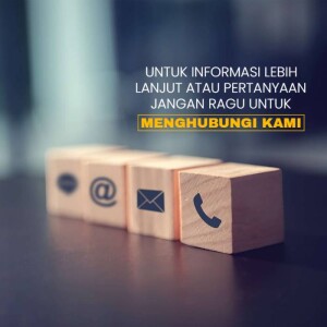Wooden blocks with contact icons - email, phone, and at symbol.