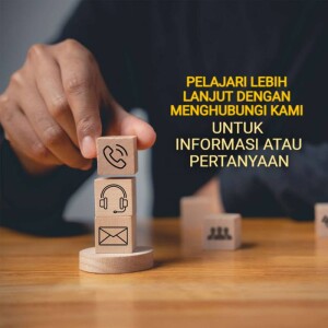 Wooden blocks with contact icons being stacked by a hand