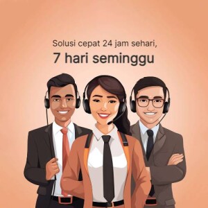 Illustration of a diverse customer support team with headsets