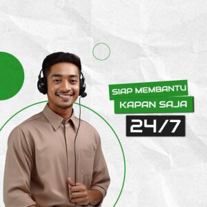 Young man with headphones smiling and giving a thumbs up, representing 24/7 customer support.
