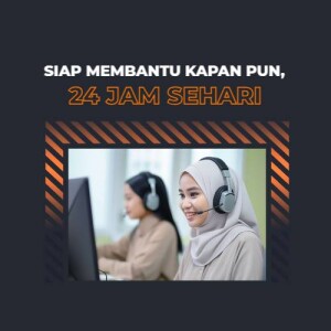 Two customer service representatives wearing headsets working at computers.