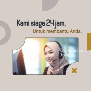 Customer service representative wearing a headset assisting a customer.