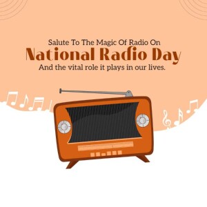 National Radio Day Greeting Banner For Pinterest