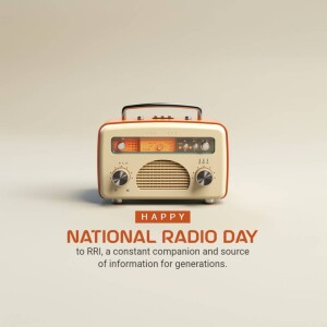 Happy National Radio Day Banner For Telegram